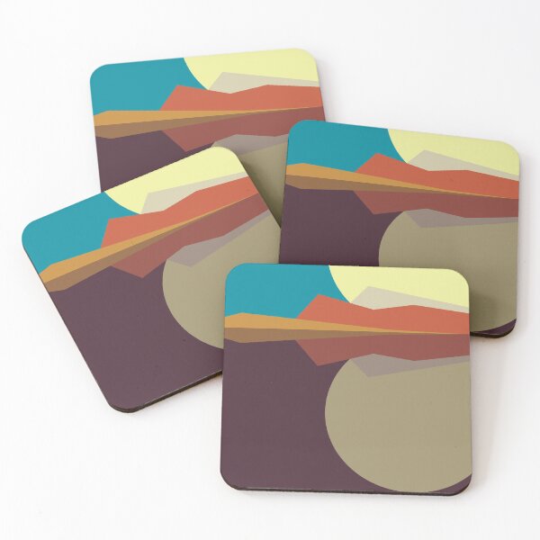 Item preview, Geometric landscape generative art poster illustration designed and sold by IuriiVlasenko.