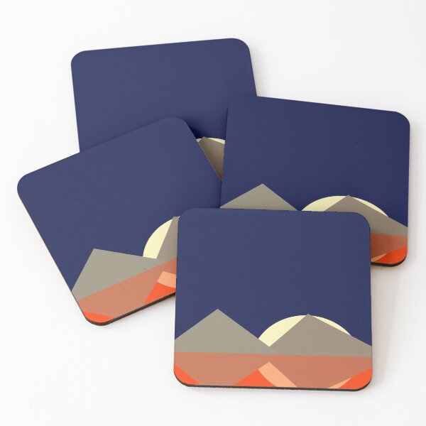 Item preview, Geometric landscape generative art poster illustration designed and sold by IuriiVlasenko.