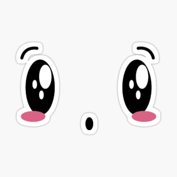 Roblox Face Stickers Redbubble - cute face decal roblox