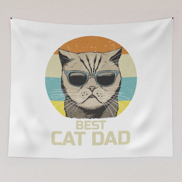Item preview, Vintage Retro Best Cat Dad In Sunglasses Funny Fathers Day Cat Daddy designed and sold by Maka4.