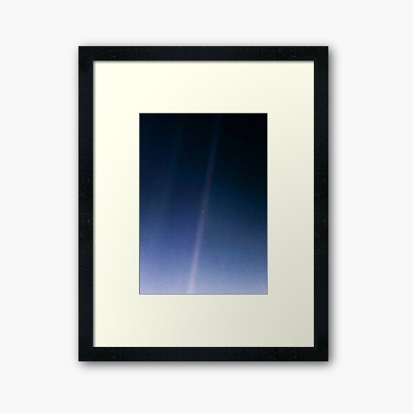 Pale Blue Dot - Voyager 1 revision Framed Art Print