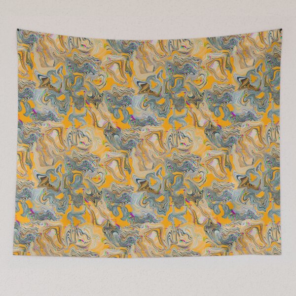 Item preview,  Glitch marble pattern neon yellow designed and sold by ANAKOTO.