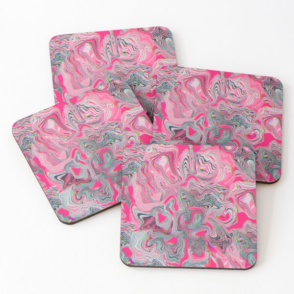 Item preview, Glitch marble pattern neon fuchsia designed and sold by ANAKOTO.