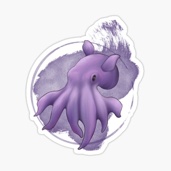 Purple Dumbo Octopus Sticker