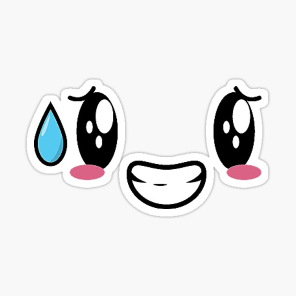 Roblox Face Stickers Redbubble - roblox cute face decals