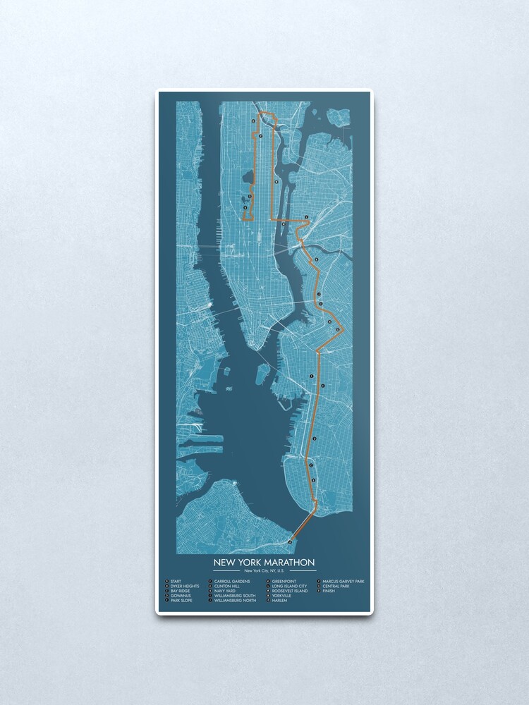 Alternate view of New York Marathon Metal Print