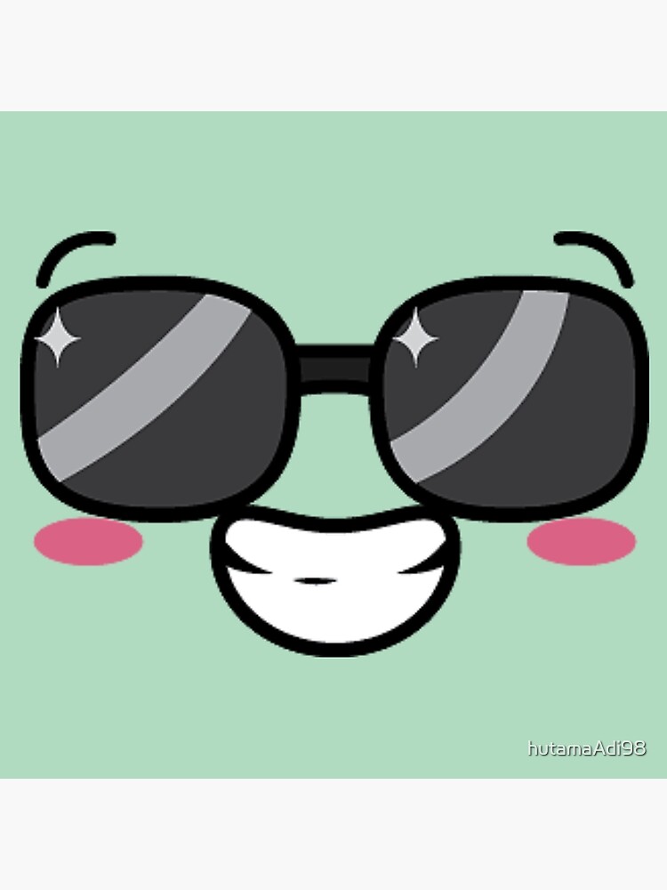 "Roblox Cool Face with sunglasses" Photographic Print for Sale by