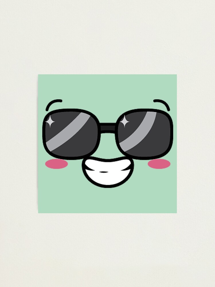 Roblox Cool Face With Sunglasses Photographic Print For Sale By Hutamaadi98 Redbubble