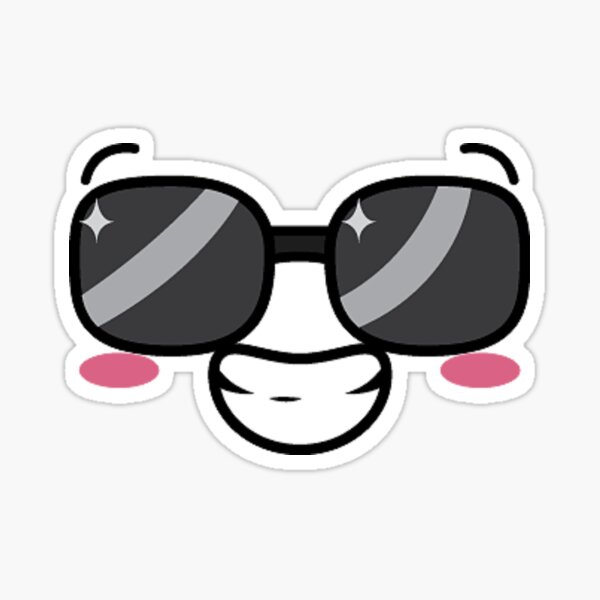 Noob Roblox Face Stickers Redbubble - noob face decal roblox