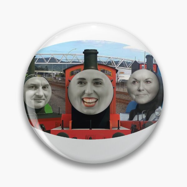 Item preview, Jacinda Ardern, James Shaw, Judith Collins - Thomas the Tank Engine tribute designed and sold by Sweet-As.