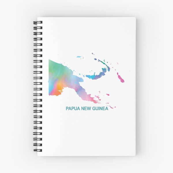 Item preview, Papua New Guinea Map - Multi Coloured Watercolour designed and sold by PNG-pikinini.