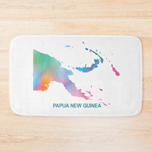 Item preview, Papua New Guinea Map - Multi Coloured Watercolour designed and sold by PNG-pikinini.