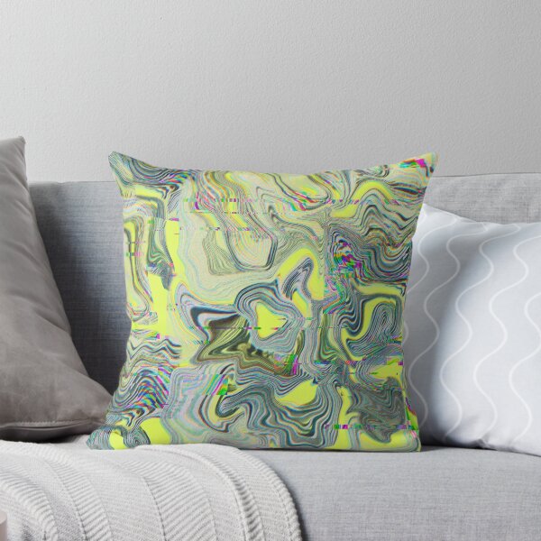 Item preview,  Glitch marble pattern neon lemon designed and sold by ANAKOTO.