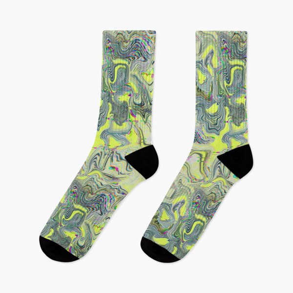 Item preview,  Glitch marble pattern neon lemon designed and sold by ANAKOTO.