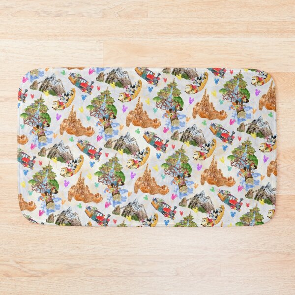 Item preview, Watercolor Theme Park Trains & Drops designed and sold by Rainbows Galore.