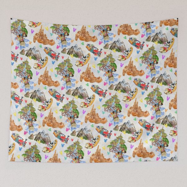 Item preview, Watercolor Theme Park Trains & Drops designed and sold by Rainbows Galore.
