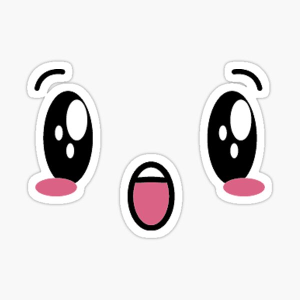 Amazed Face Stickers Redbubble - roblox terrified face
