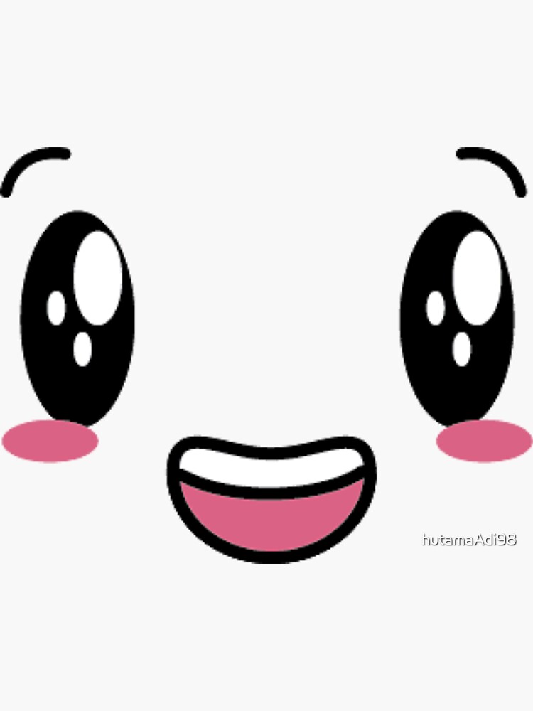 Roblox Happy Smile Face Sticker By Hutamaadi98 Redbubble