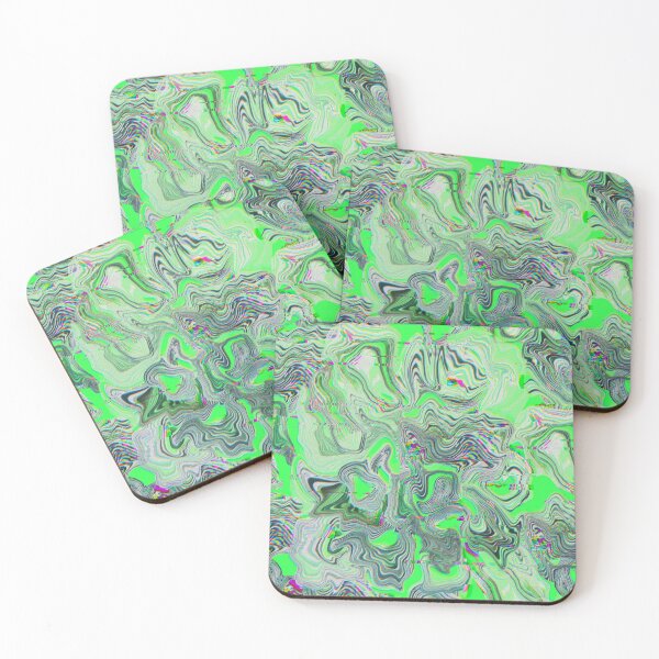 Item preview,  Glitch marble pattern neon green designed and sold by ANAKOTO.