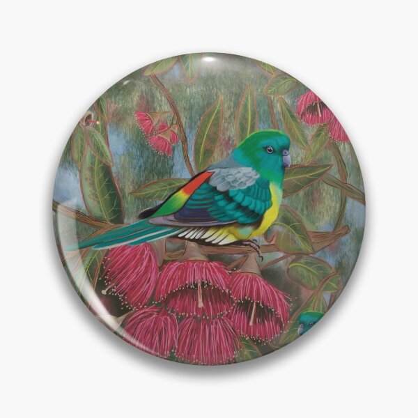 Item preview, Red Rumped Parrot amongst the Gum Blossoms designed and sold by Jagraphix.