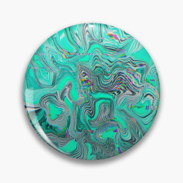 Item preview,  Glitch marble pattern neon turquoise designed and sold by ANAKOTO.