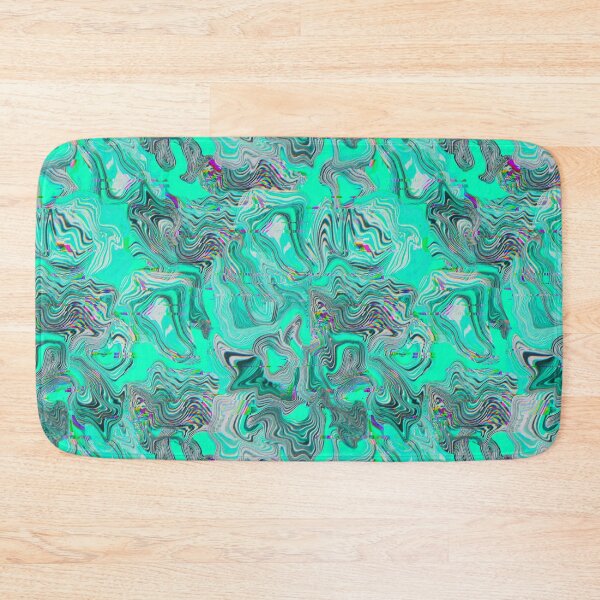Item preview,  Glitch marble pattern neon turquoise designed and sold by ANAKOTO.