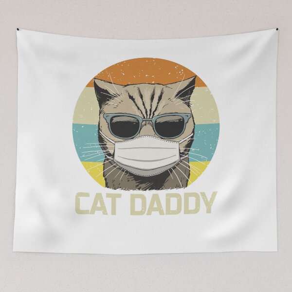 Item preview, Cat Daddy In Face Mask Sunglasses Quarantine Fathers Day Cat Dad designed and sold by Maka4.