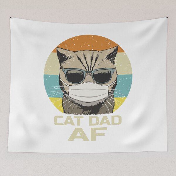 Item preview, Cat Dad AF In Face Mask Sunglasses Quarantine Fathers Day Cat Daddy designed and sold by Maka4.
