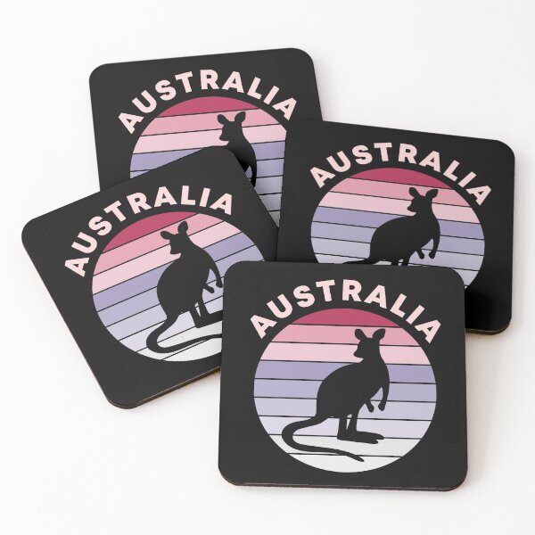 Item preview, Australia. Kangaroo on vintage sunset designed and sold by TashaVector.