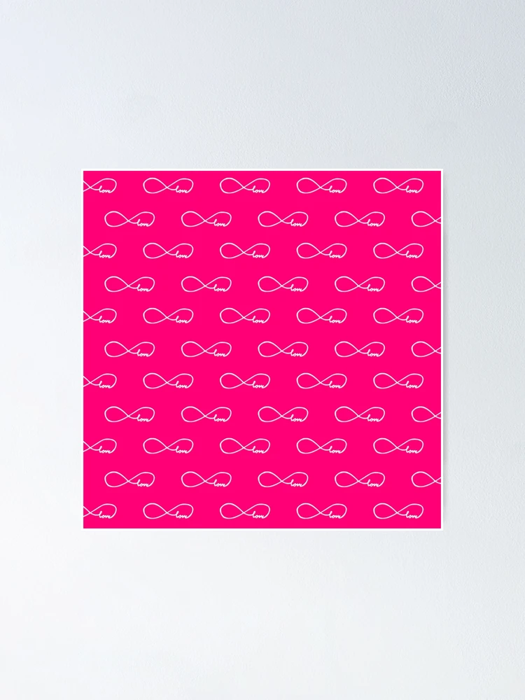 Thumbnail 1 of 3, Poster, Infinity Love Pattern designed and sold by GoldLightStudio.