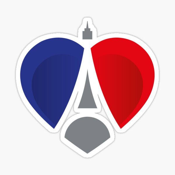 French Heart Sticker