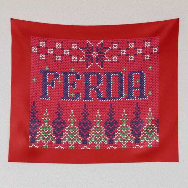 Item preview, Letterkeny Ferda Ugly Christmas sweater in red designed and sold by PincGeneral.