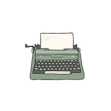 Sage Green Typewriter | Sticker