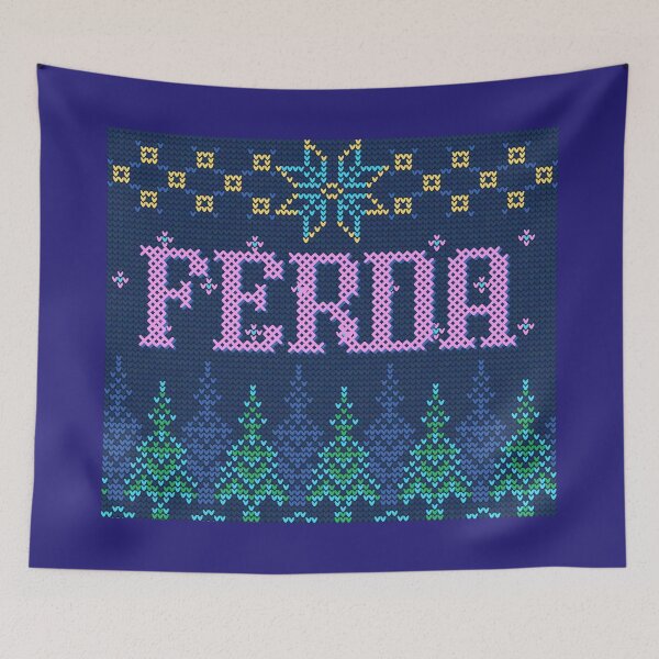 Item preview, Letterkeny Ferda Ugly Christmas sweater in Blue designed and sold by PincGeneral.