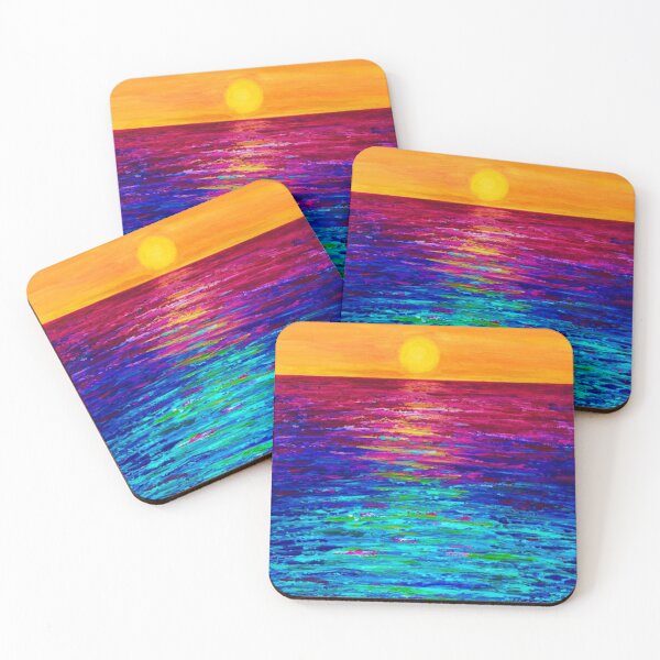 Item preview, Vibrant Abstract Sunrise Seascape Painting designed and sold by Ashley Baldwin.