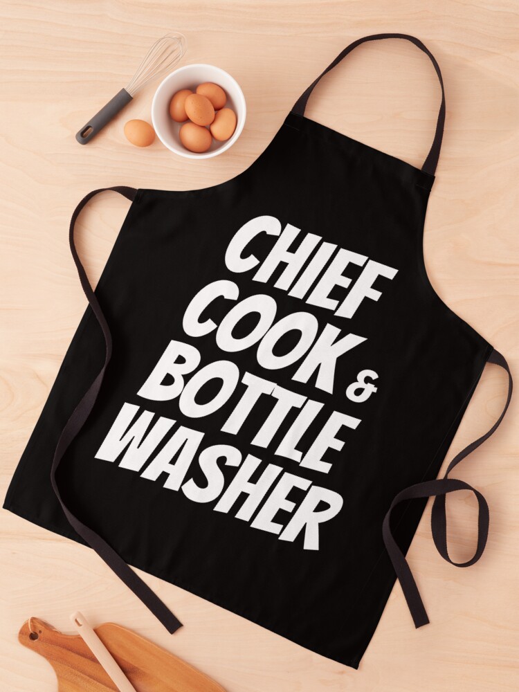 Funny Kitchen Aprons for Cooking Chief Cook and Bottle Washer 