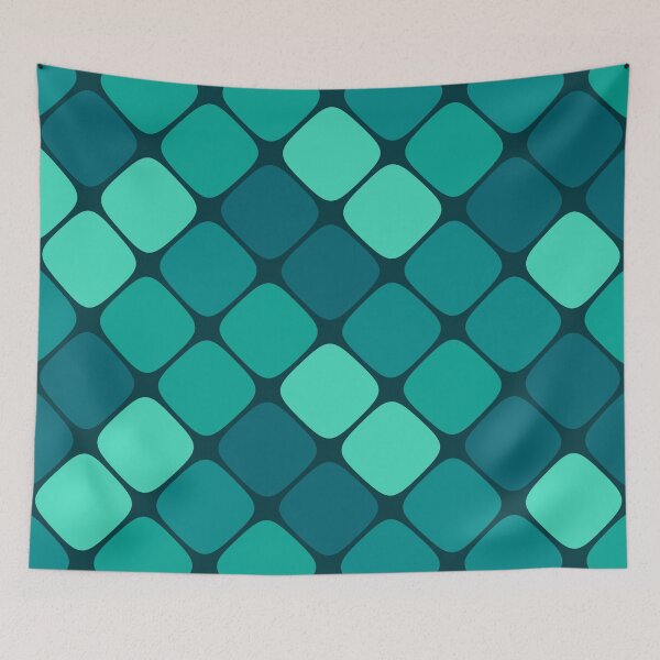 Item preview, Diagonal Squircle Pattern (Teal) designed and sold by John Uttley.