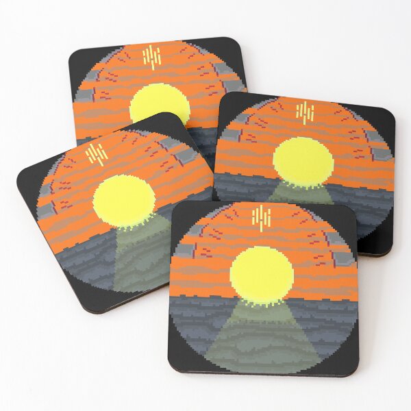 Item preview, Pixelated Sunset Energy Ball Circle designed and sold by For the love of Pixels.