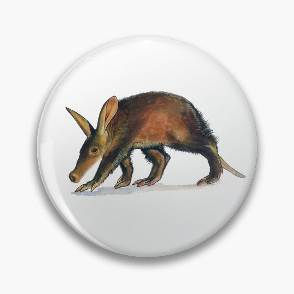 Item preview, Watercolor illustrated cute baby Aardvark designed and sold by CarolineJordaan.