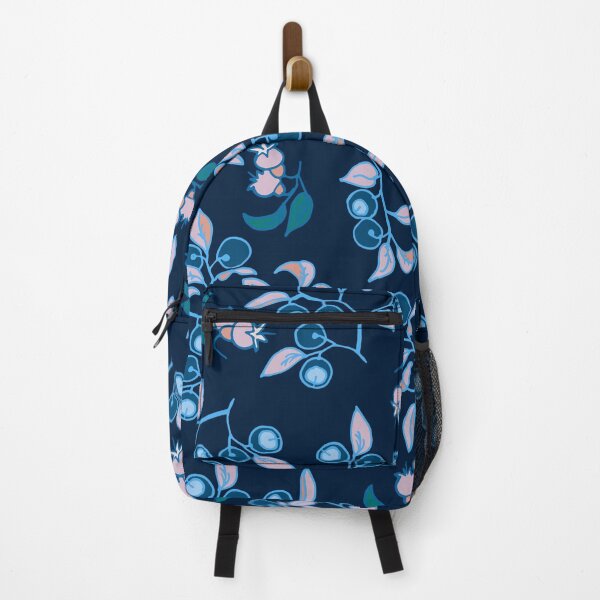 Item preview, Blueberries and flowers on a dark background designed and sold by Natairbrush.