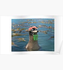 Póster Gerald Finding Dory corona de flores