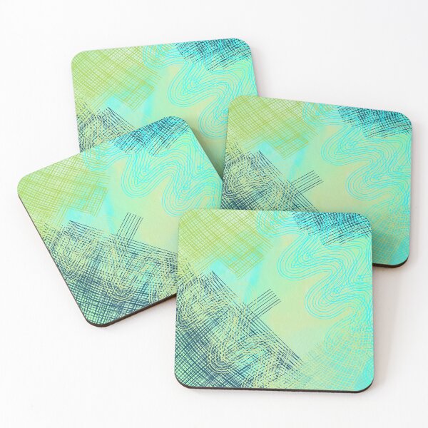 Item preview, Green Hatching Abstract  designed and sold by IdrisRose.