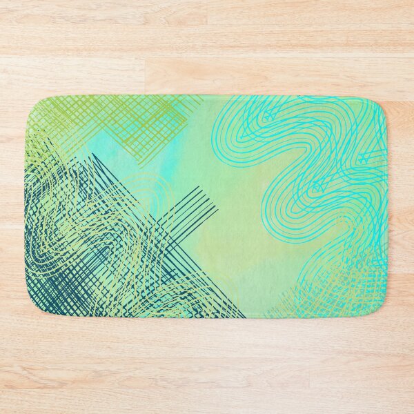 Item preview, Green Hatching Abstract  designed and sold by IdrisRose.