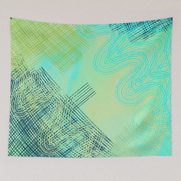 Item preview, Green Hatching Abstract  designed and sold by IdrisRose.