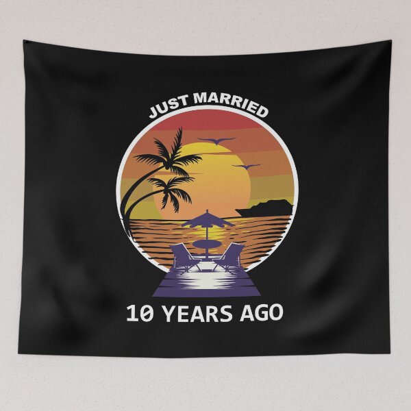 Item preview, Just Married 10th wedding anniversary gift designed and sold by Ibu83.