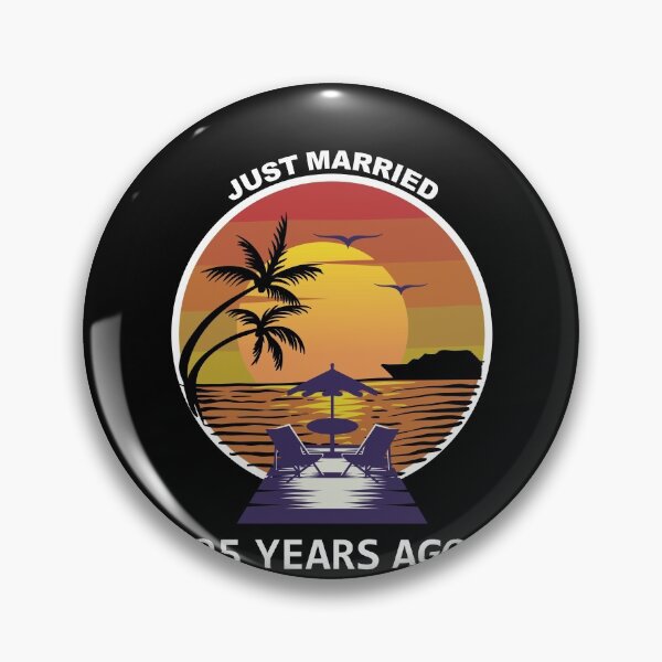 Item preview, Just Married 25th wedding anniversary gift designed and sold by Ibu83.