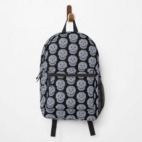 Item preview, Pixelated eerie cracked skull designed and sold by For the love of Pixels.