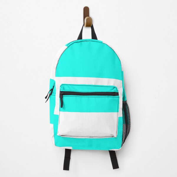 Item preview, Large HOT TURQUOISE and WHITE Horizontal STRIPES designed and sold by RachelMacht.