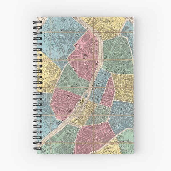 Item preview, Vintage Map of Paris France (1863) designed and sold by BravuraMedia.