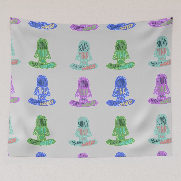 Item preview, a sound mind in a sound body - meditation sticker pack  designed and sold by Clickforyous.